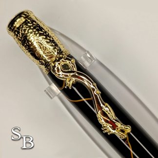 6011 Black and gold acrylic Kunlun Dragon Twist Pen